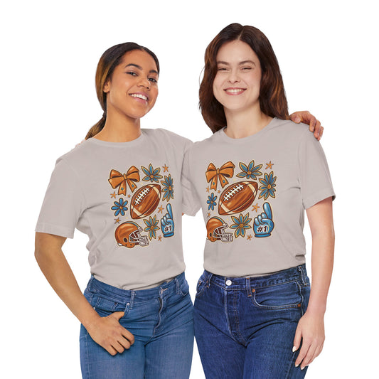 Fall Football Vibes Jersey Short Sleeve Tee