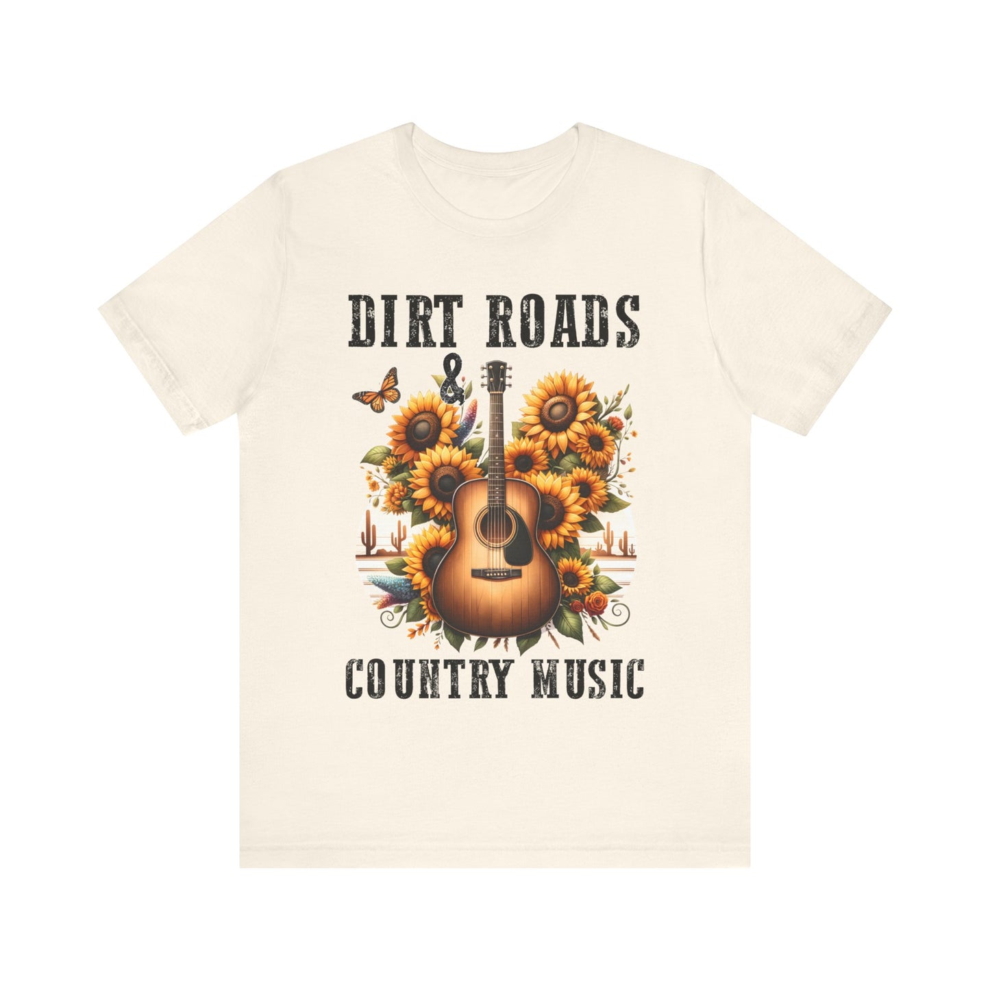 Dirt Roads and Country Music Jersey Short Sleeve Tee