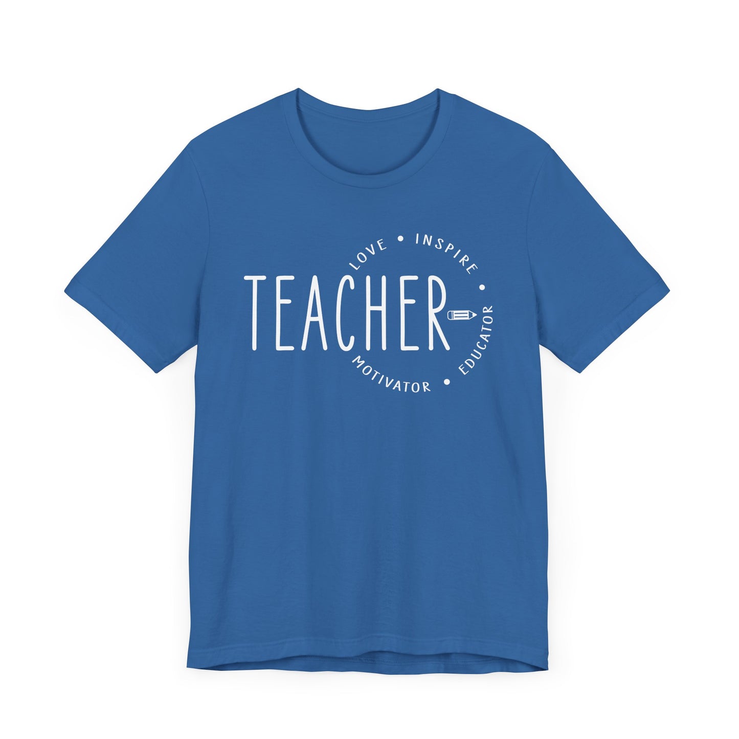 Teacher Love Inspire Motivator Educator Jersey Short Sleeve Tee