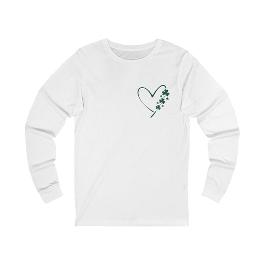 Heart And Shamrocks Jersey Long Sleeve Tee