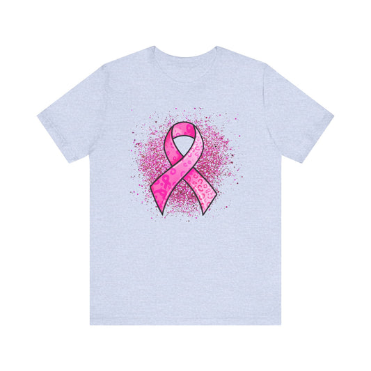 Breast Cancer Ribbon Jersey Short Sleeve Tee