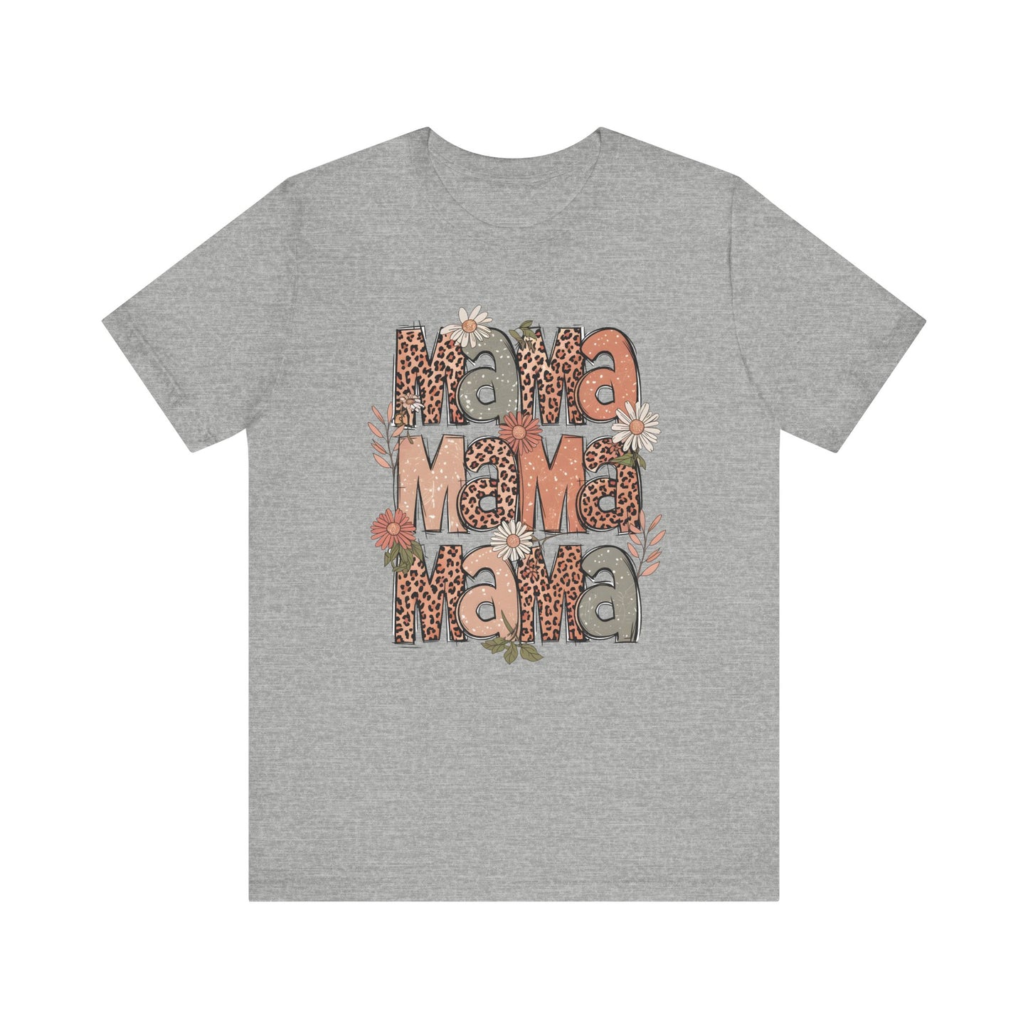 Floral Stacked Mama Jersey Short Sleeve Tee