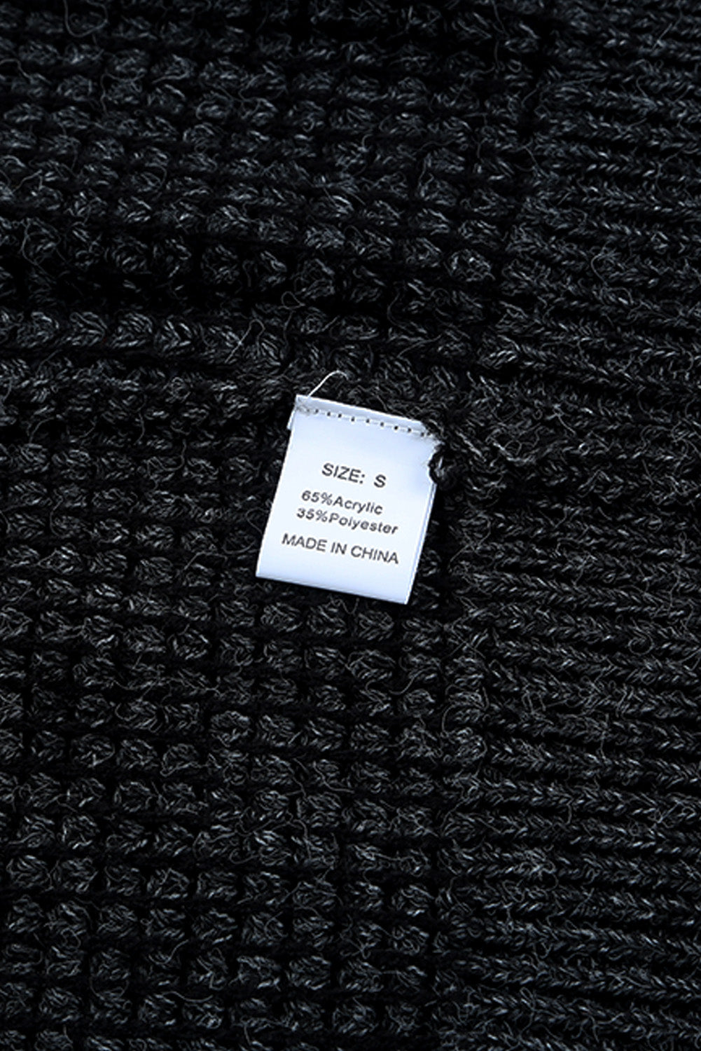Apricot Chunky Waffle Knit Oversized Collar Cardigan