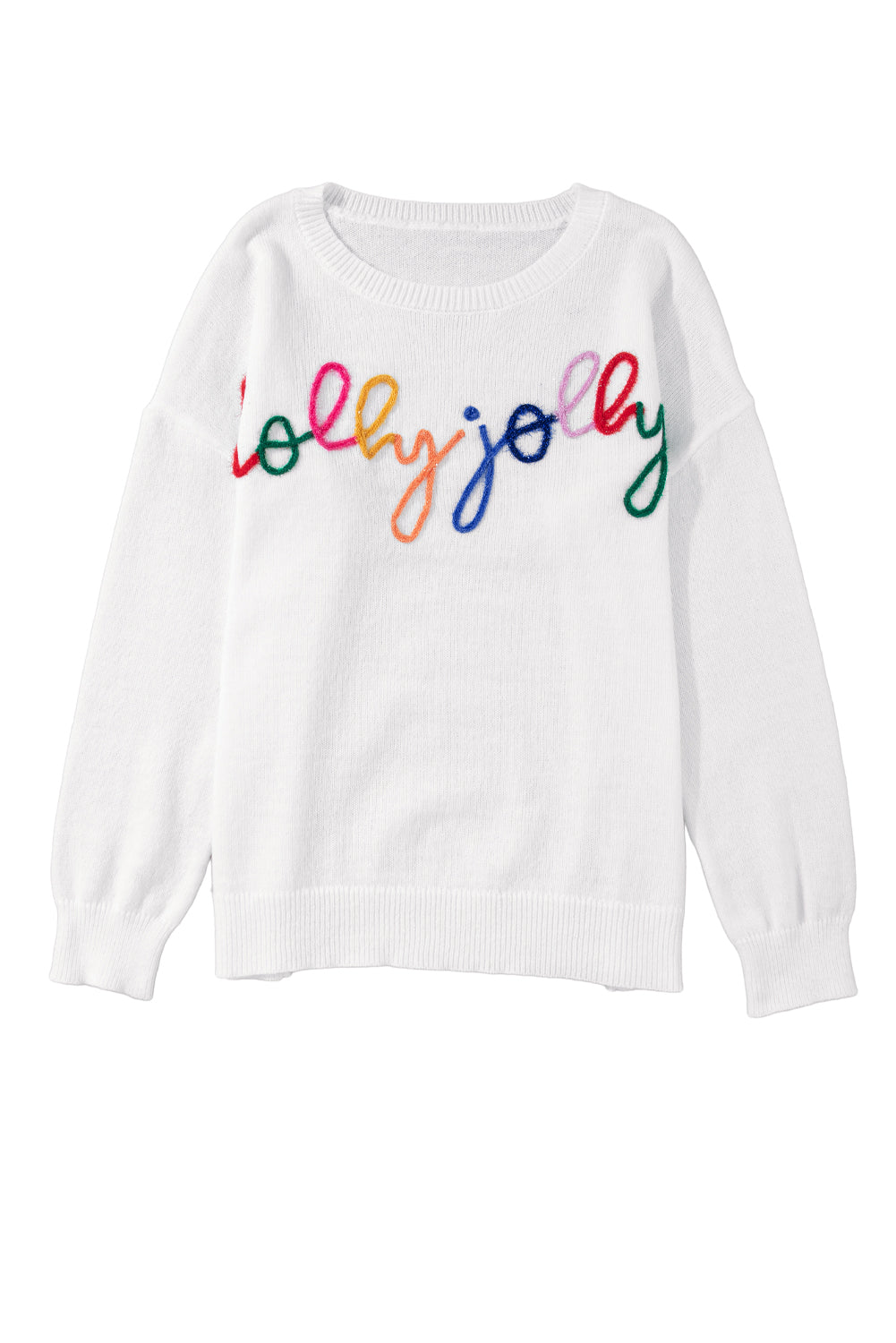 Black XOXO Glitter Print Round Neck Casual Sweater