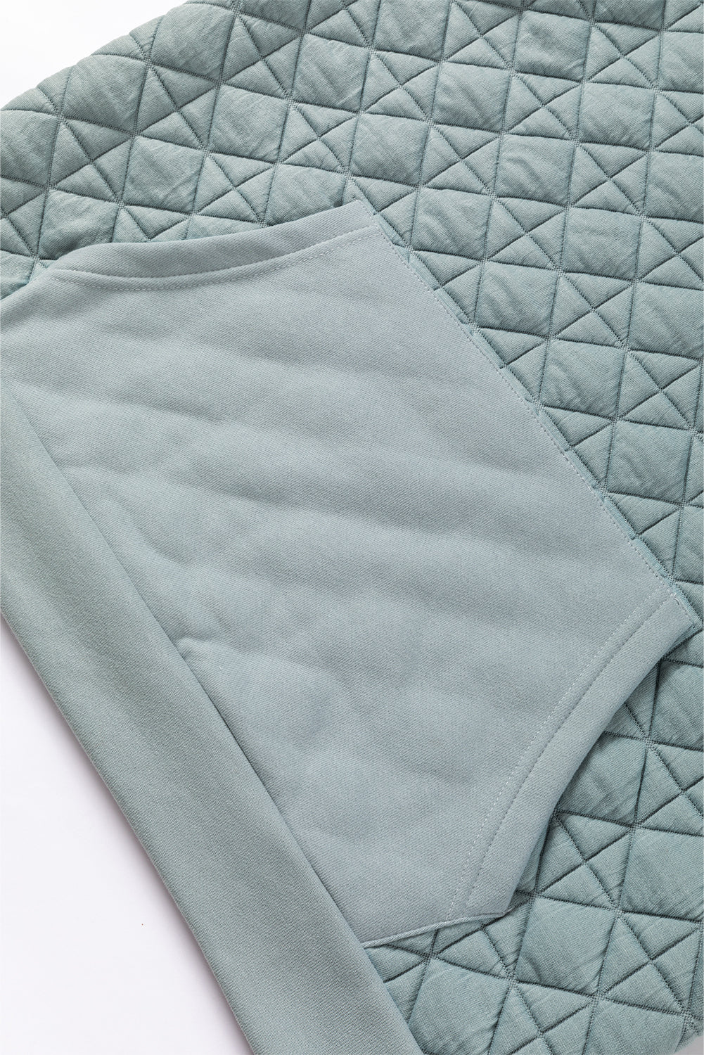 Parchment Quilted Patchwork Exposed Seam Hoodie