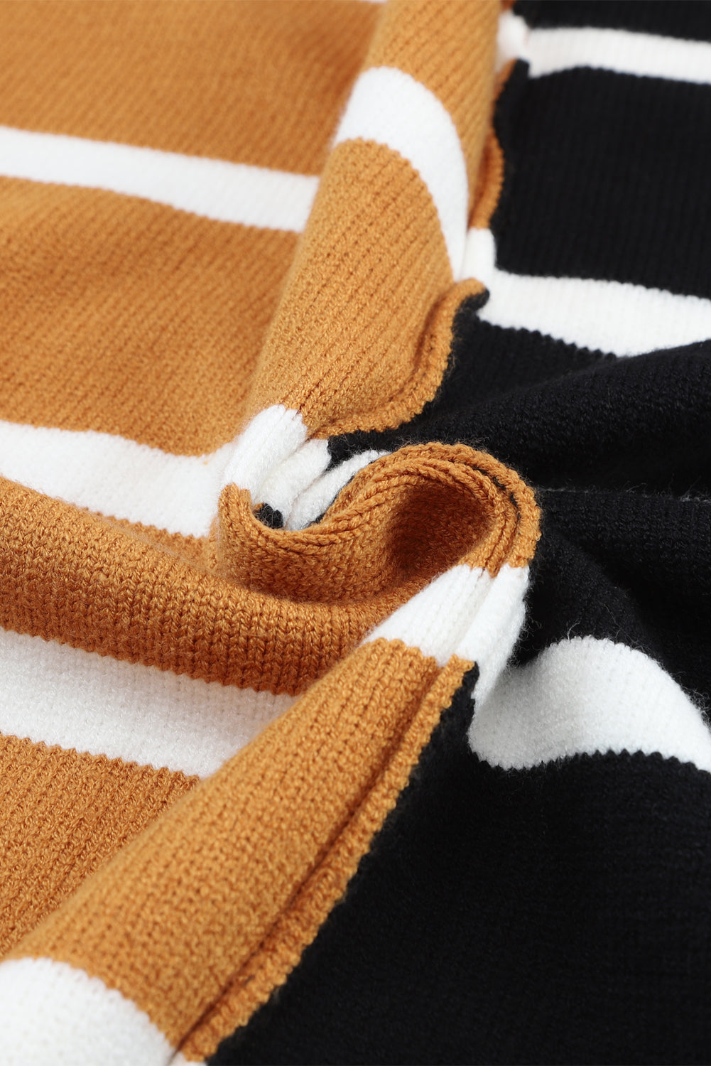 Plus Size Colorblock Striped Patchwork Loose Top