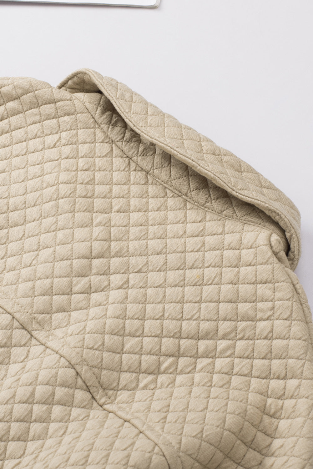 Gray Plus Size Quilted Pattern Shacket
