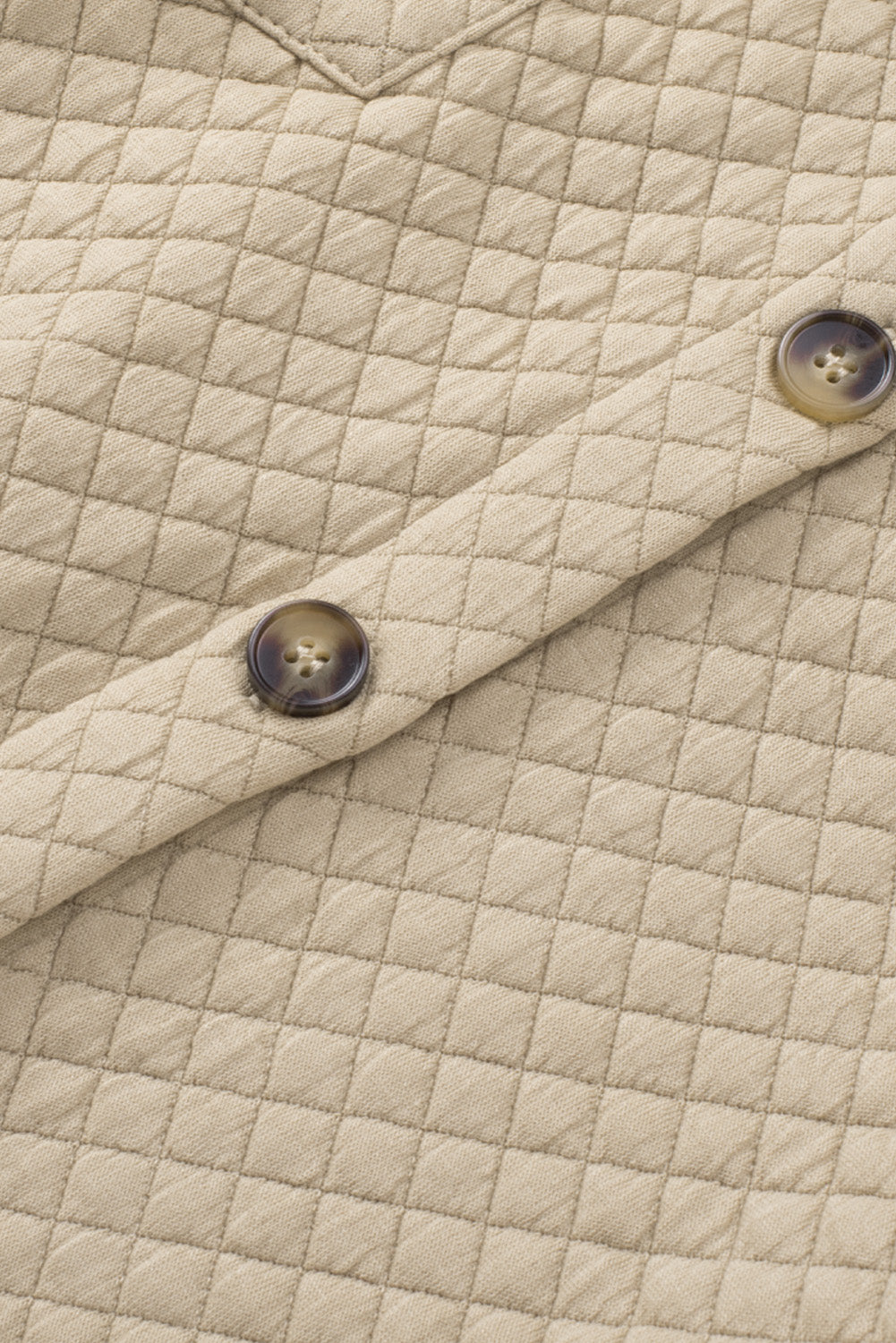 Gray Plus Size Quilted Pattern Shacket