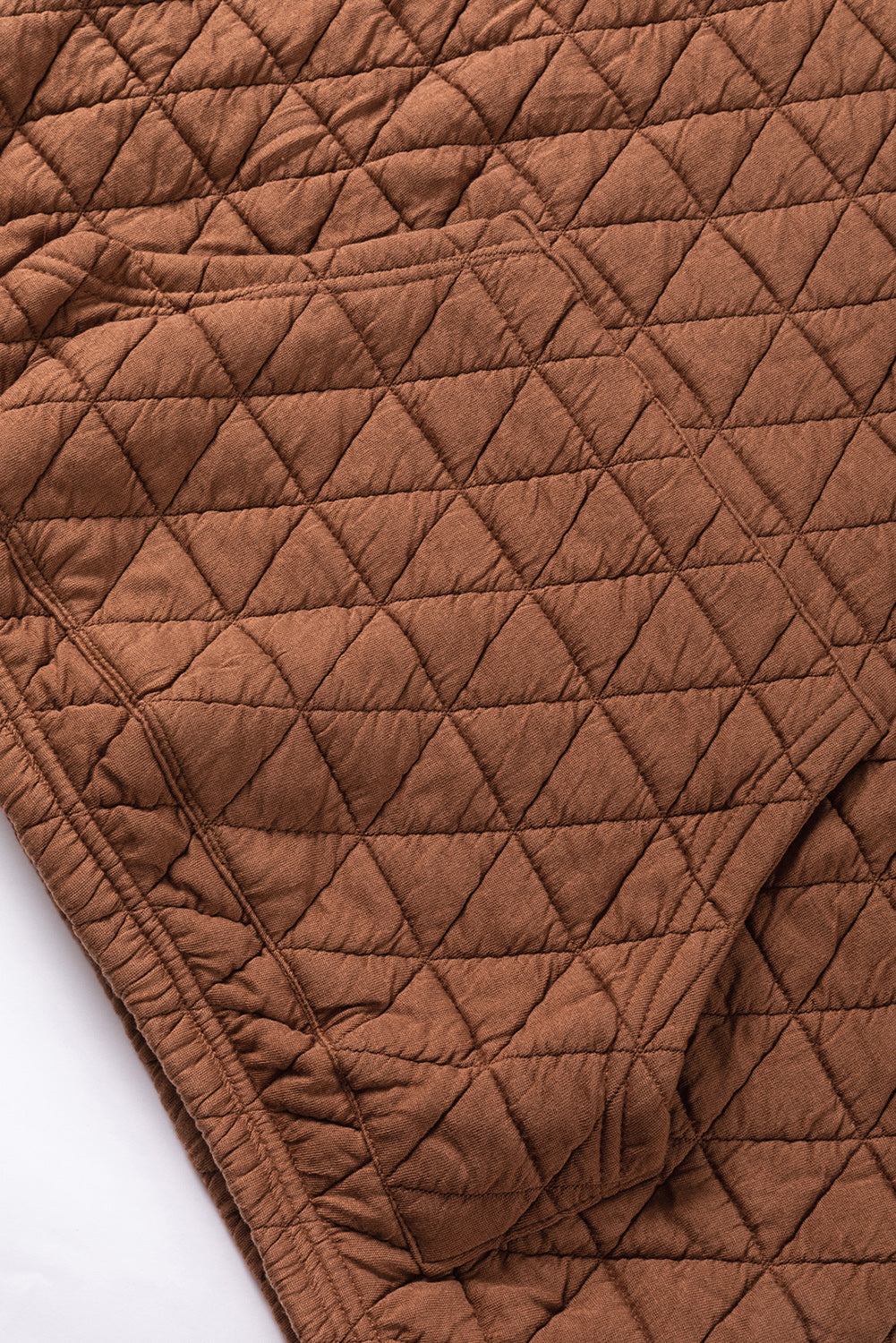 Parchment Quilted Patchwork Exposed Seam Hoodie