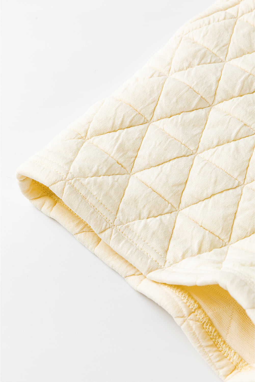 Parchment Quilted Patchwork Exposed Seam Hoodie