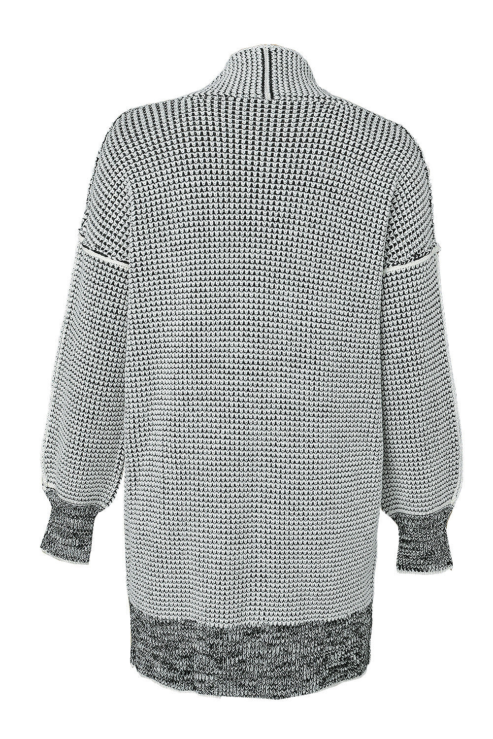 Apricot Chunky Waffle Knit Oversized Collar Cardigan