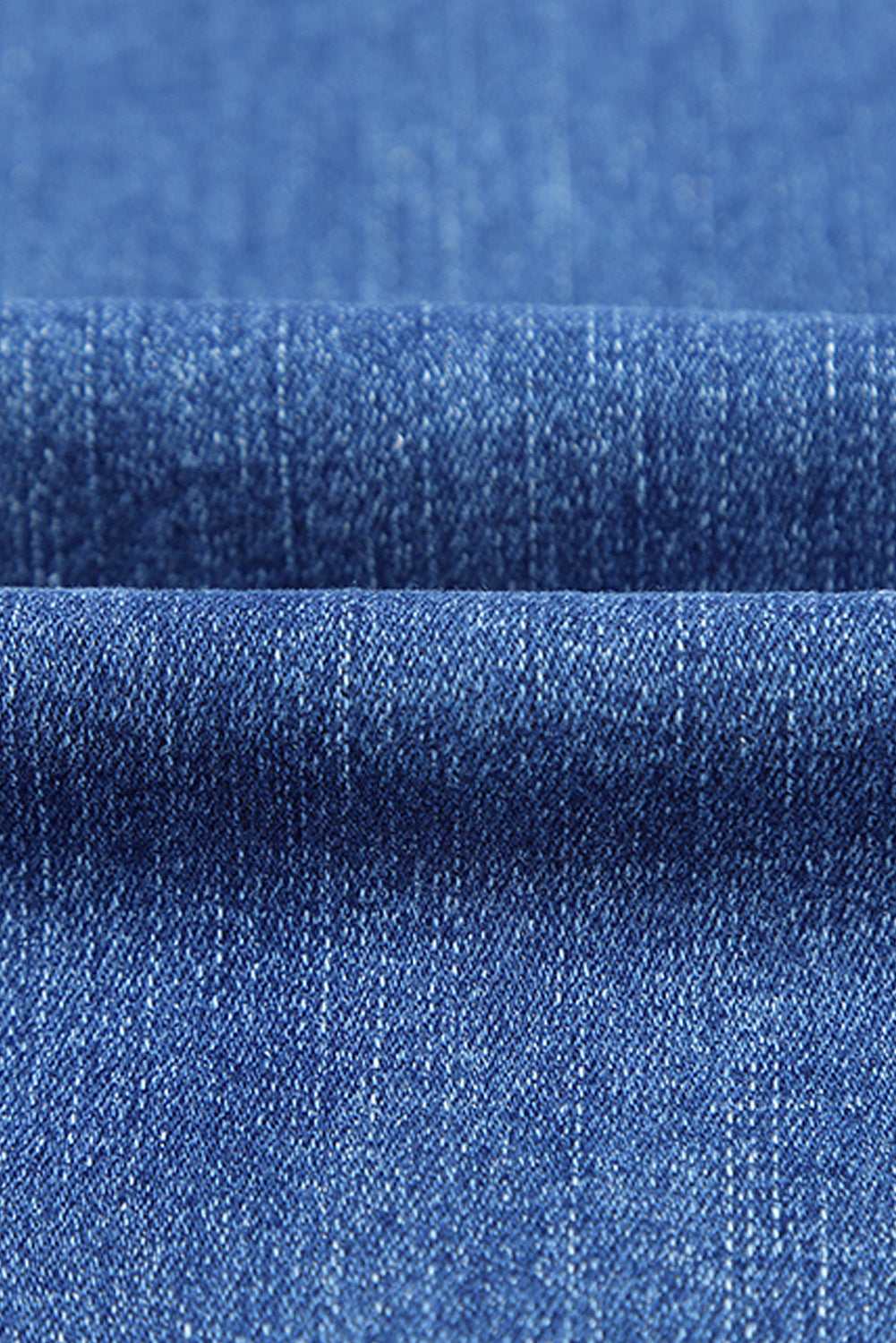 Blue Exposed Seam Split Flare Jeans