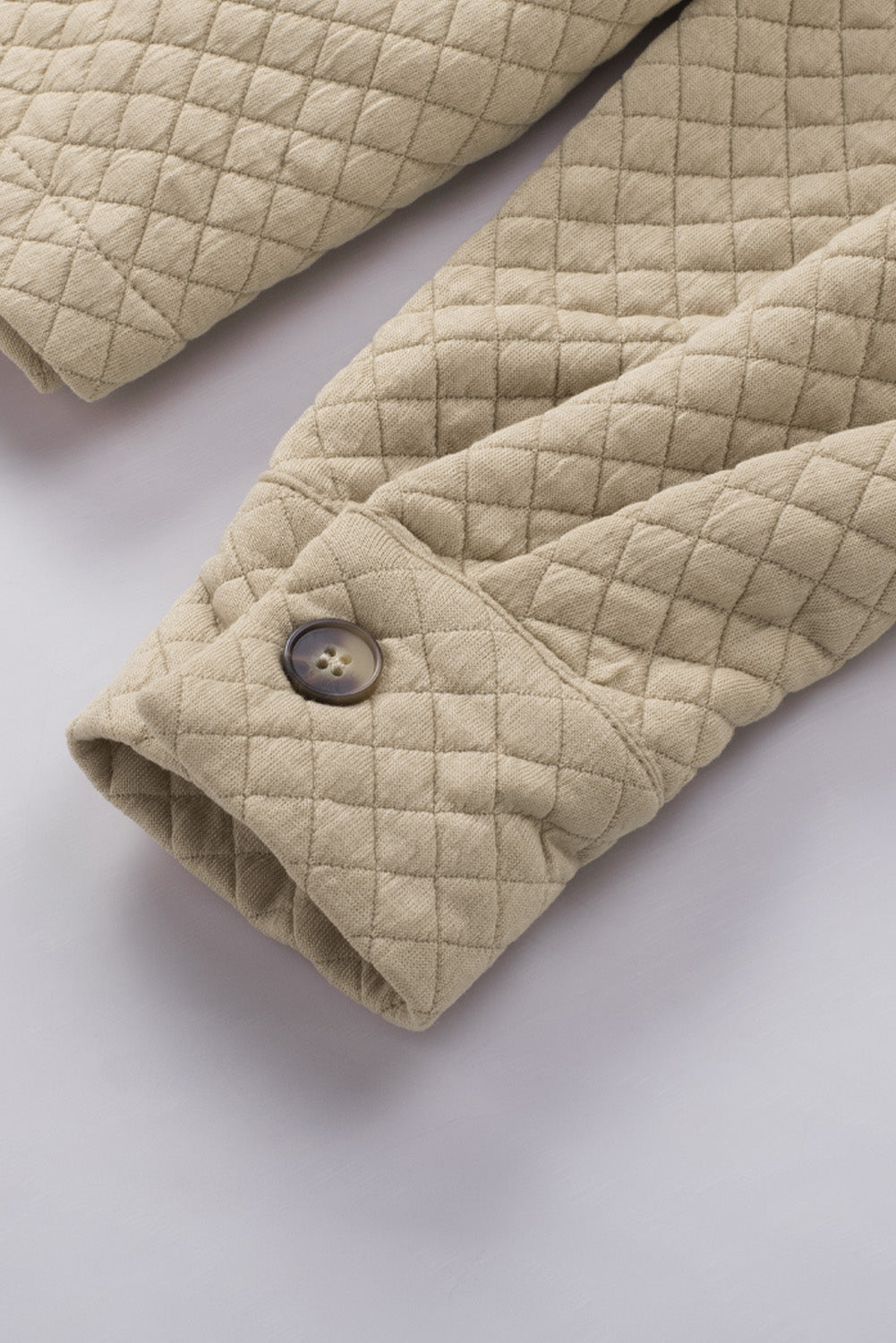 Gray Plus Size Quilted Pattern Shacket