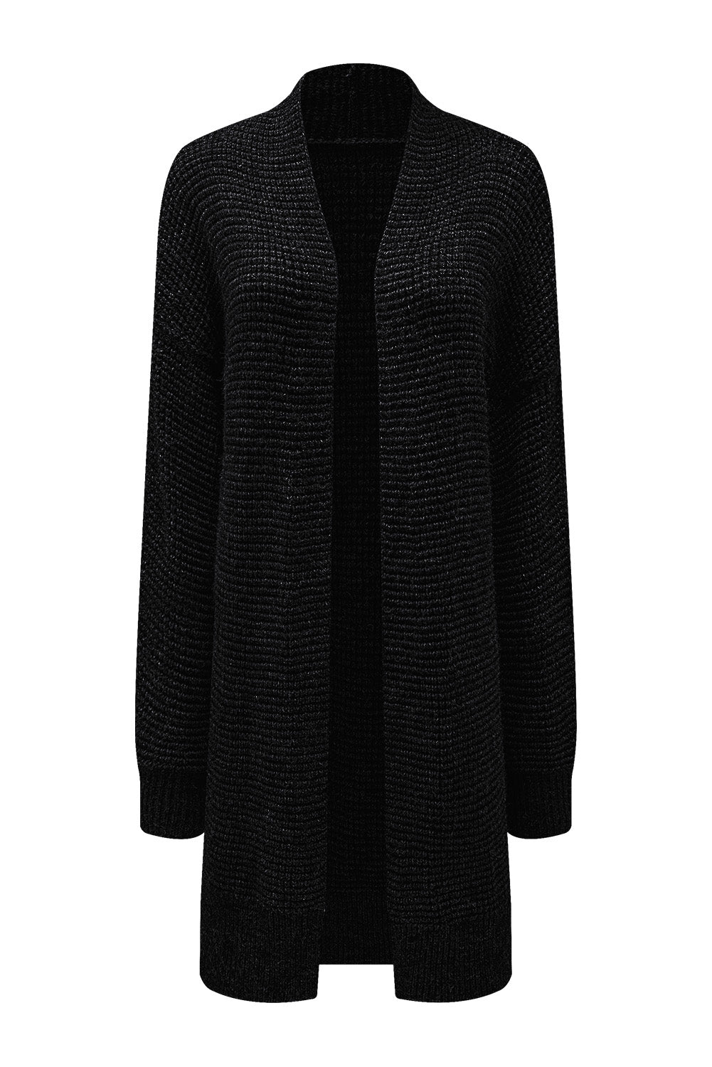 Apricot Chunky Waffle Knit Oversized Collar Cardigan