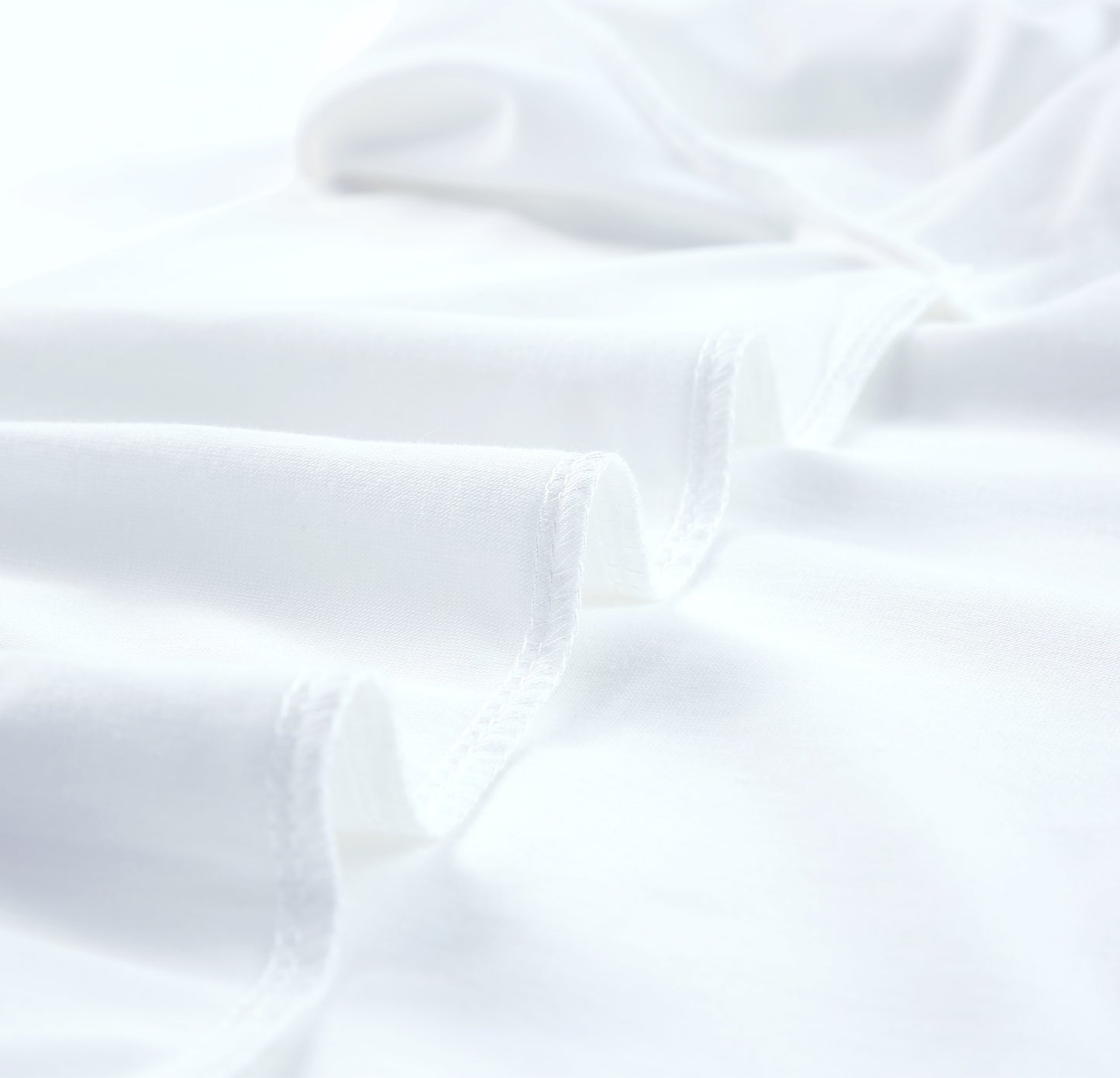 White Round Neck Rolled Sleeve Plus Size T-shirt