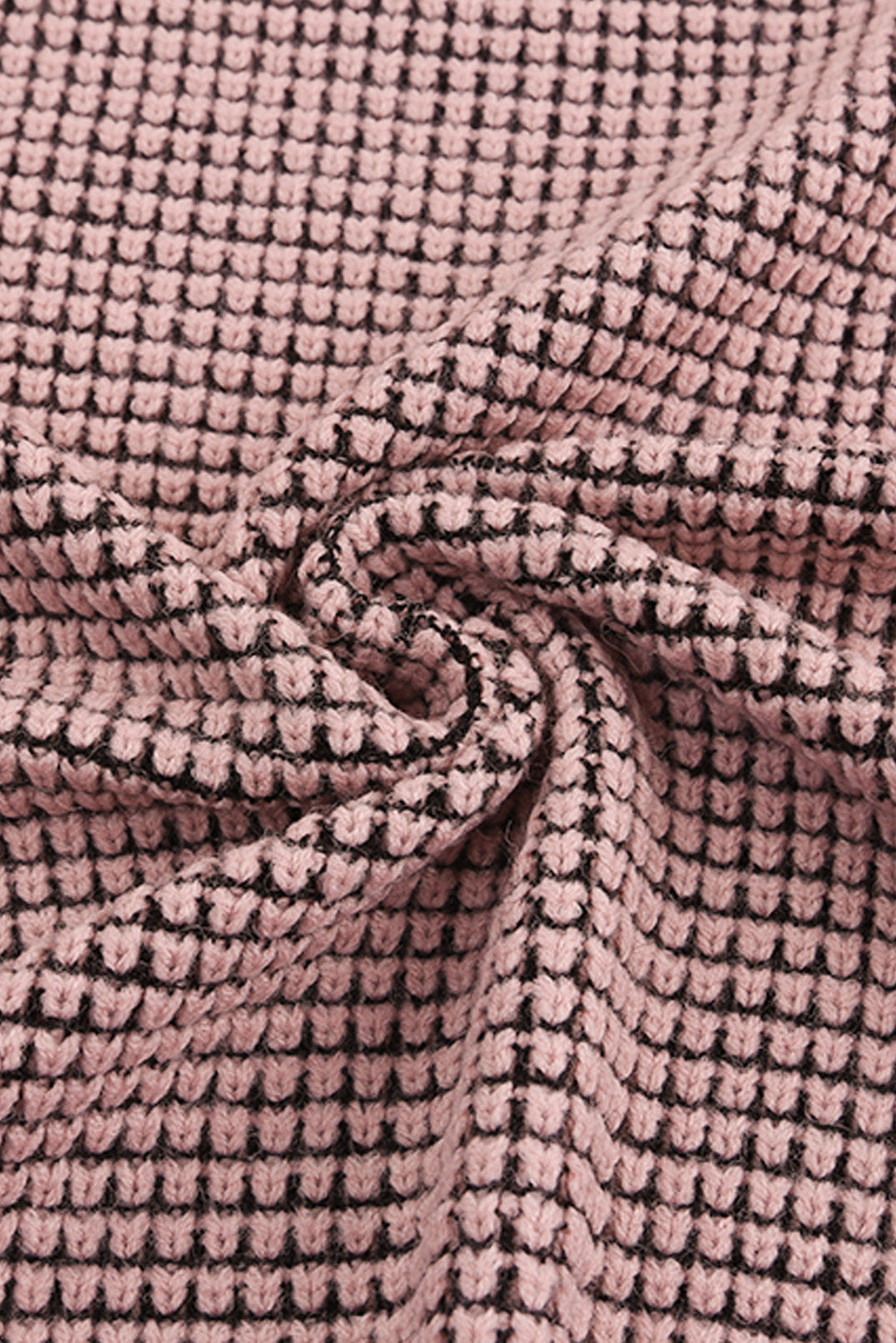 Apricot Chunky Waffle Knit Oversized Collar Cardigan
