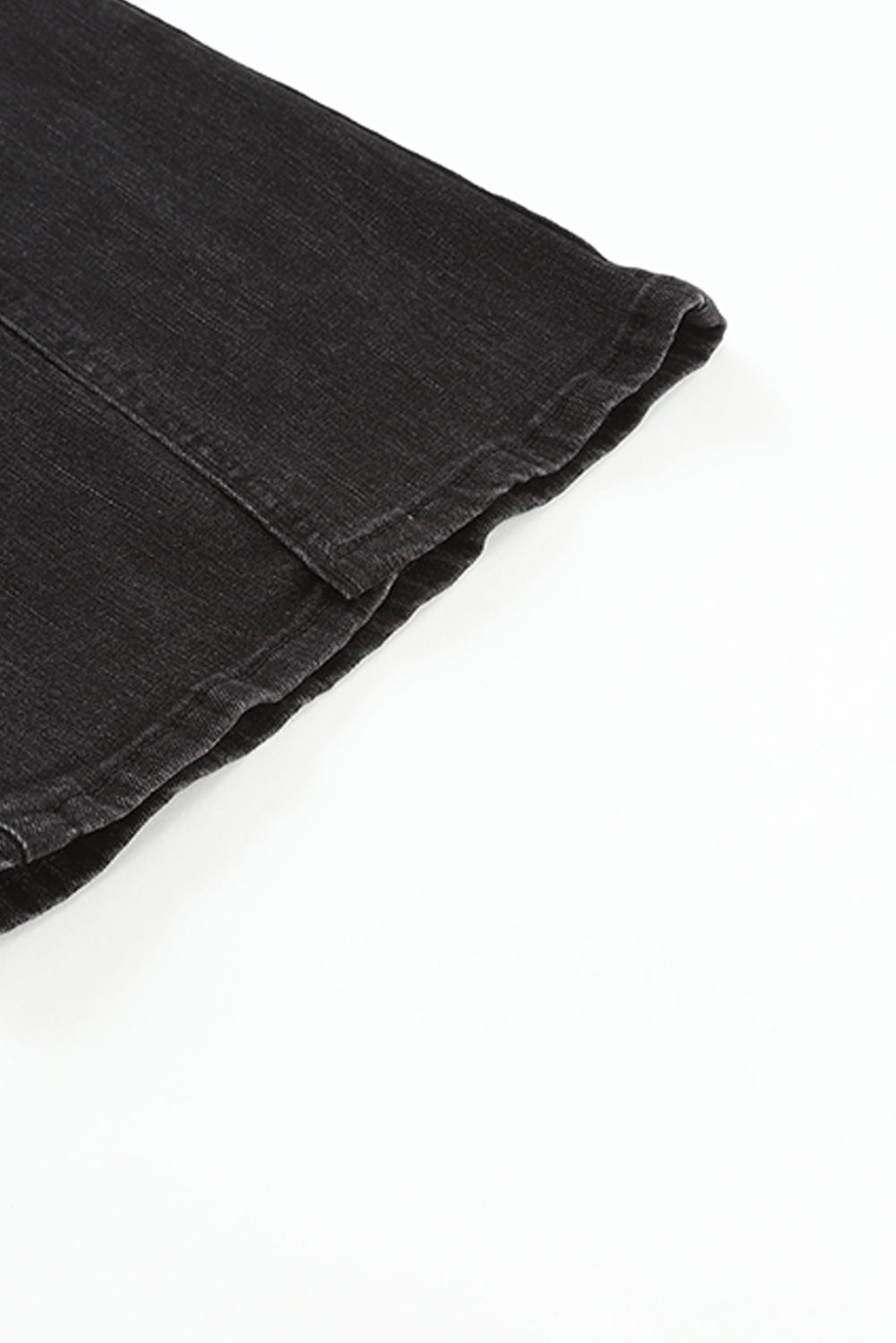 Blue Exposed Seam Split Flare Jeans