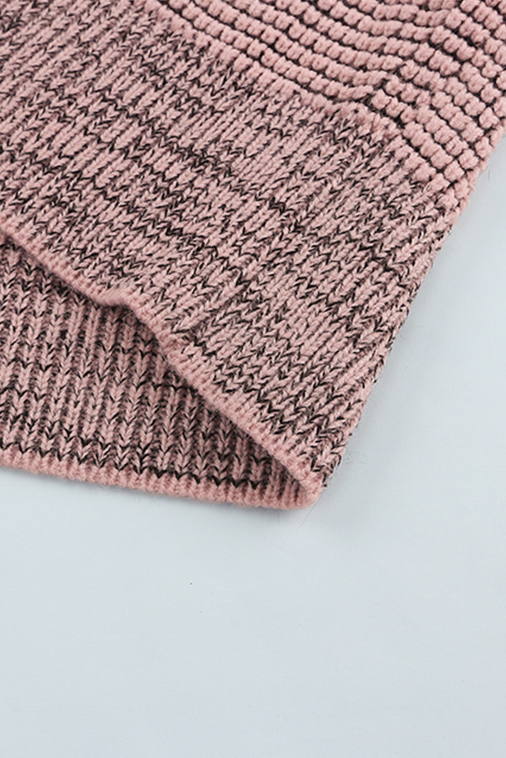 Apricot Chunky Waffle Knit Oversized Collar Cardigan