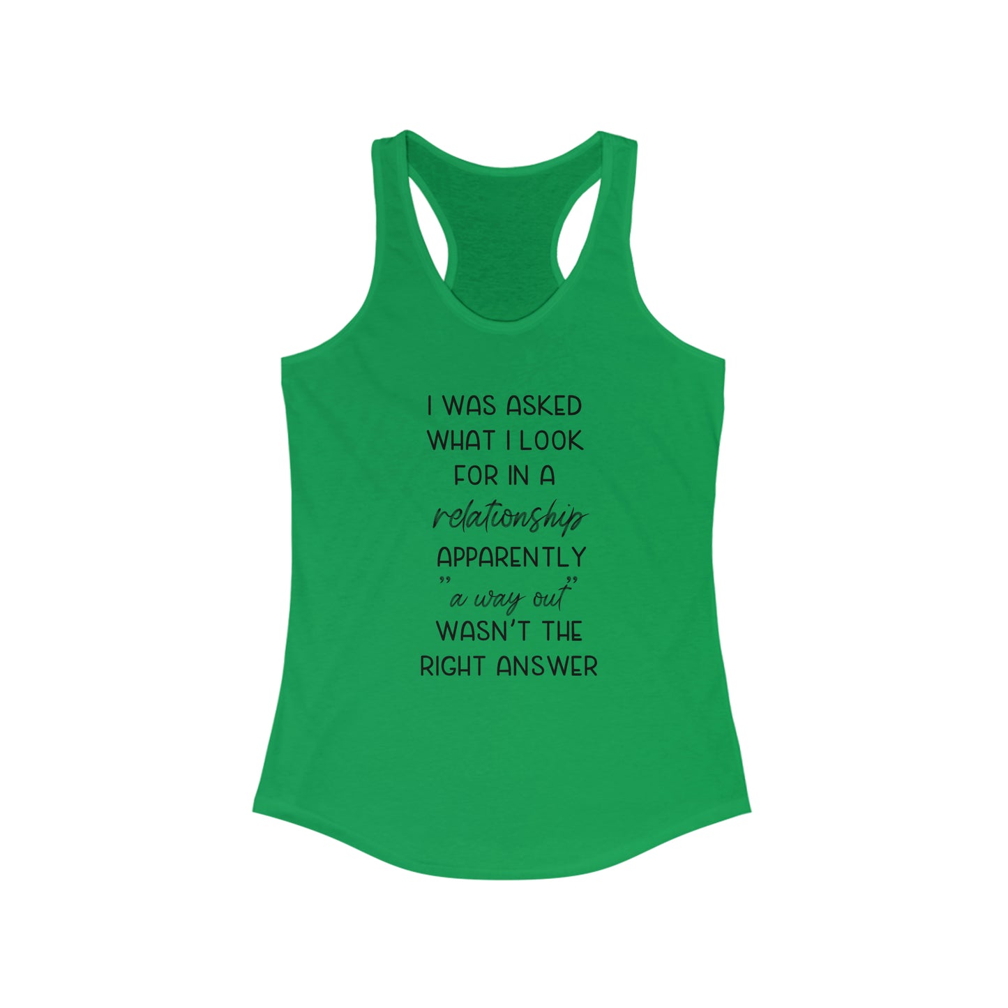 Wrong Answer Racerback Tank